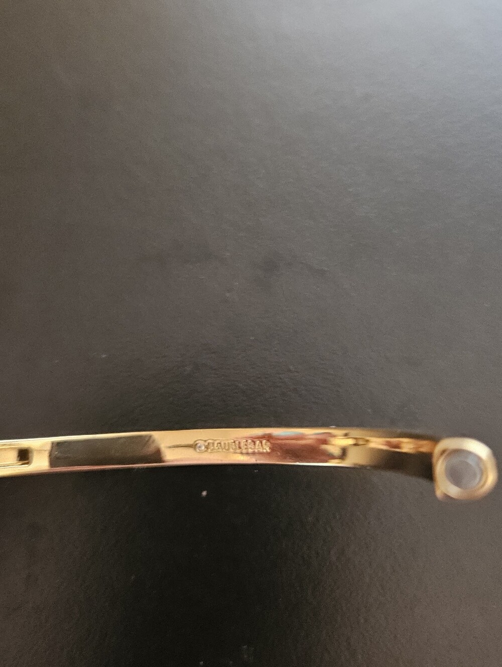 BaubleBar Nadia Classic Hinge Bangle Gold - Picture 5 of 5